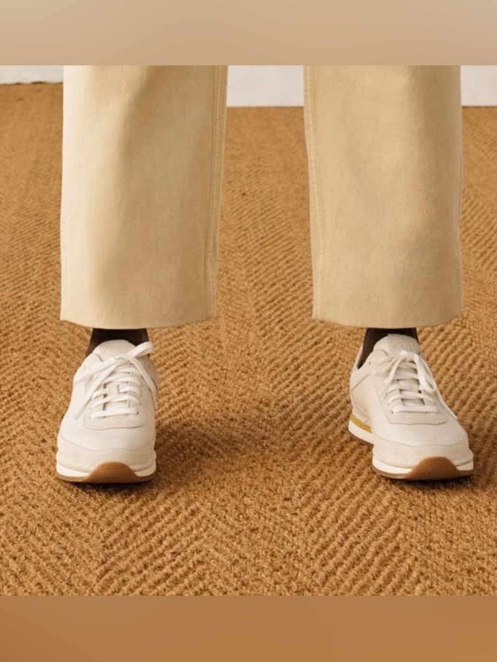Clarks CraftRun Lace Sneakers White Combination Men’s size 8 NEW IN BOX - Picture 9 of 9